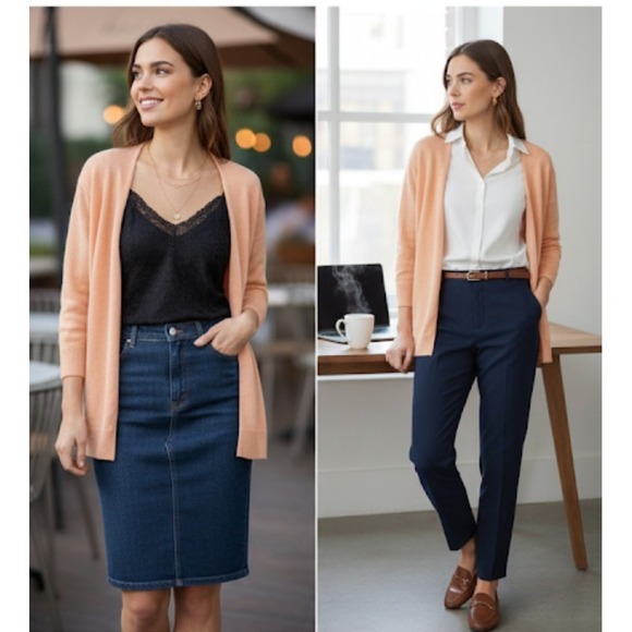 Vince Camuto Sweaters - NWT Vince Camuto open front cárdigan lovely soft apricot color size small 329‎